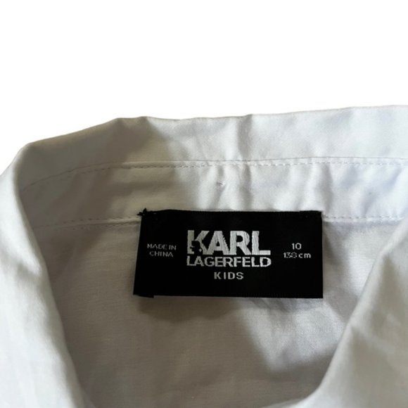 Karl Lagerfeld Kids White Dress Girls Size 10 - Picture 7 of 12